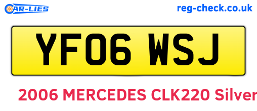 YF06WSJ are the vehicle registration plates.