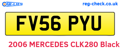 FV56PYU are the vehicle registration plates.
