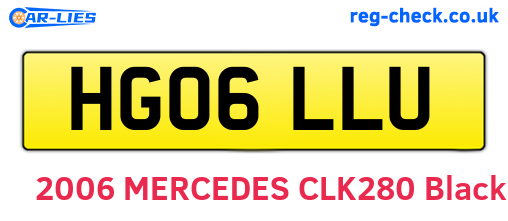 HG06LLU are the vehicle registration plates.