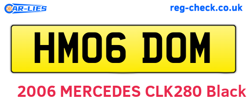 HM06DOM are the vehicle registration plates.