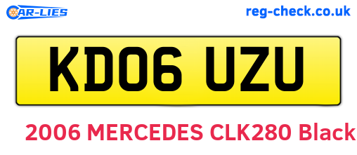 KD06UZU are the vehicle registration plates.