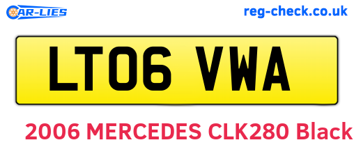 LT06VWA are the vehicle registration plates.