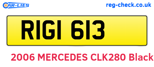 RIG1613 are the vehicle registration plates.