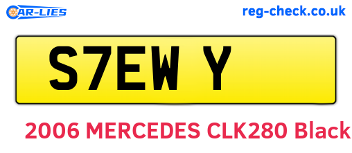 S7EWY are the vehicle registration plates.