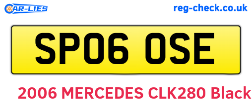 SP06OSE are the vehicle registration plates.