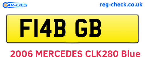 F14BGB are the vehicle registration plates.