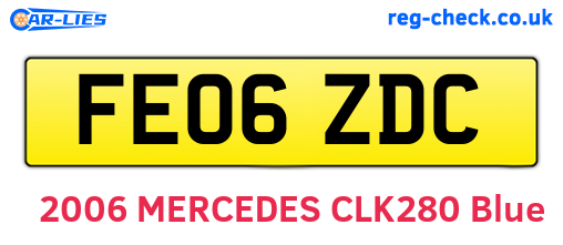 FE06ZDC are the vehicle registration plates.