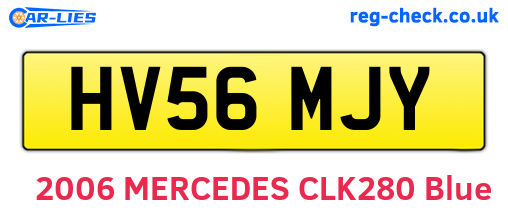 HV56MJY are the vehicle registration plates.