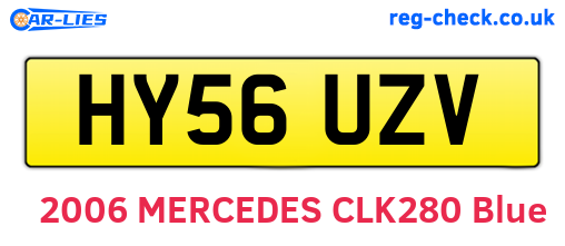 HY56UZV are the vehicle registration plates.