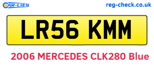 LR56KMM are the vehicle registration plates.