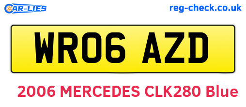 WR06AZD are the vehicle registration plates.