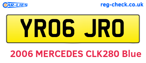 YR06JRO are the vehicle registration plates.