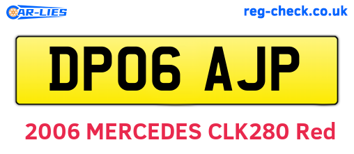 DP06AJP are the vehicle registration plates.