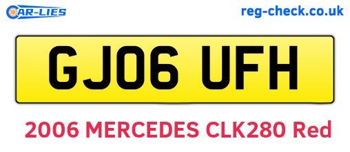 GJ06UFH are the vehicle registration plates.
