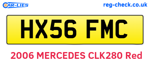 HX56FMC are the vehicle registration plates.