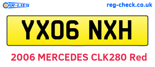 YX06NXH are the vehicle registration plates.