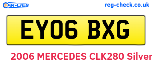EY06BXG are the vehicle registration plates.