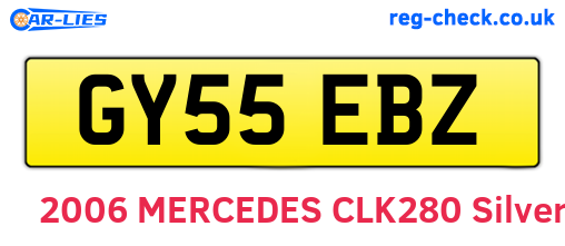 GY55EBZ are the vehicle registration plates.