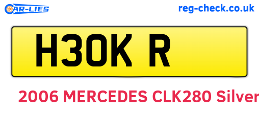 H3OKR are the vehicle registration plates.
