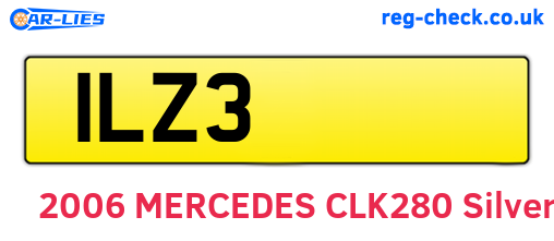 ILZ3 are the vehicle registration plates.