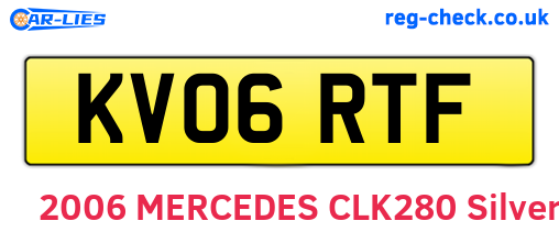 KV06RTF are the vehicle registration plates.