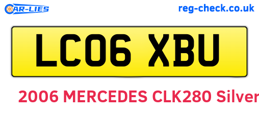 LC06XBU are the vehicle registration plates.