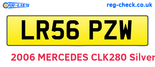 LR56PZW are the vehicle registration plates.