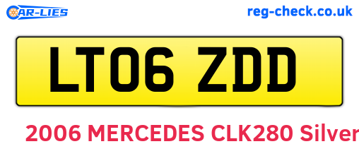 LT06ZDD are the vehicle registration plates.