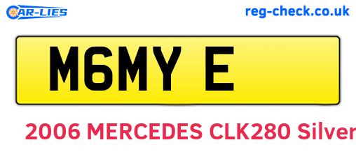 M6MYE are the vehicle registration plates.
