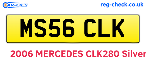 MS56CLK are the vehicle registration plates.