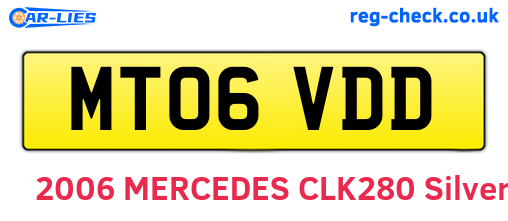 MT06VDD are the vehicle registration plates.