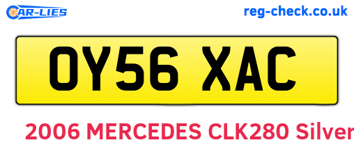 OY56XAC are the vehicle registration plates.