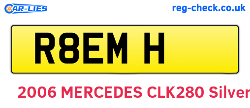 R8EMH are the vehicle registration plates.
