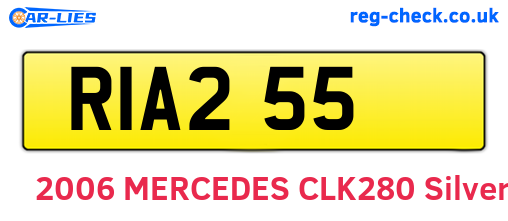 RIA255 are the vehicle registration plates.