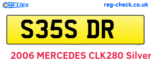 S35SDR are the vehicle registration plates.