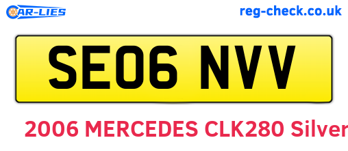 SE06NVV are the vehicle registration plates.