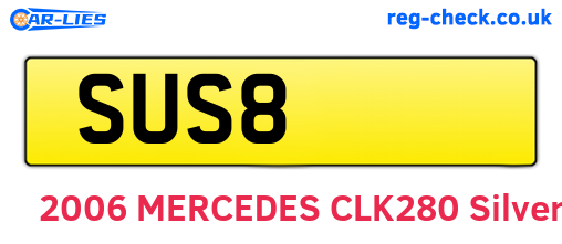 SUS8 are the vehicle registration plates.