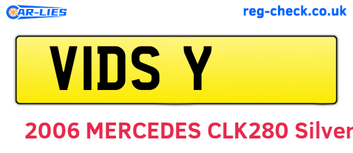 V1DSY are the vehicle registration plates.