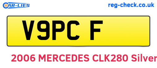 V9PCF are the vehicle registration plates.