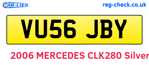 VU56JBY are the vehicle registration plates.