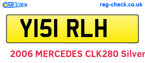 Y151RLH are the vehicle registration plates.