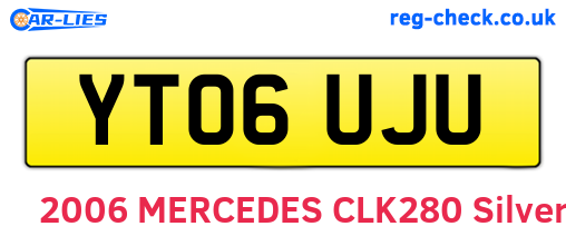 YT06UJU are the vehicle registration plates.