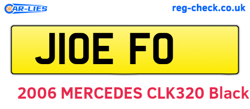 J10EFO are the vehicle registration plates.