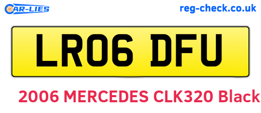 LR06DFU are the vehicle registration plates.