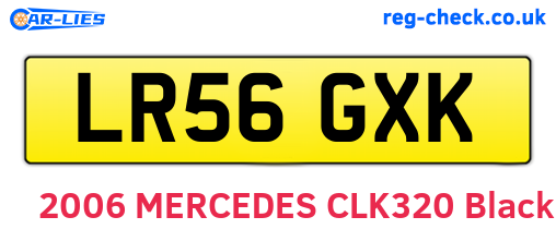 LR56GXK are the vehicle registration plates.