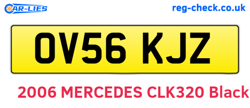 OV56KJZ are the vehicle registration plates.