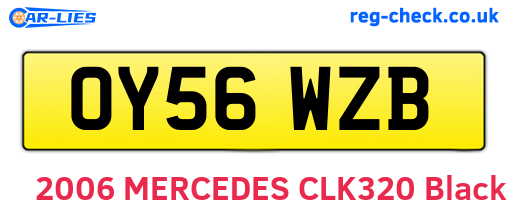 OY56WZB are the vehicle registration plates.