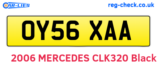 OY56XAA are the vehicle registration plates.
