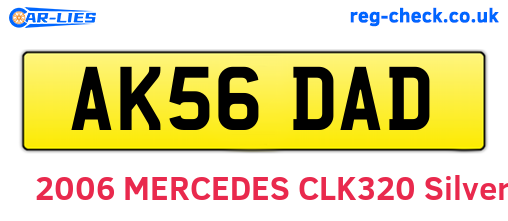 AK56DAD are the vehicle registration plates.