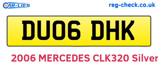 DU06DHK are the vehicle registration plates.